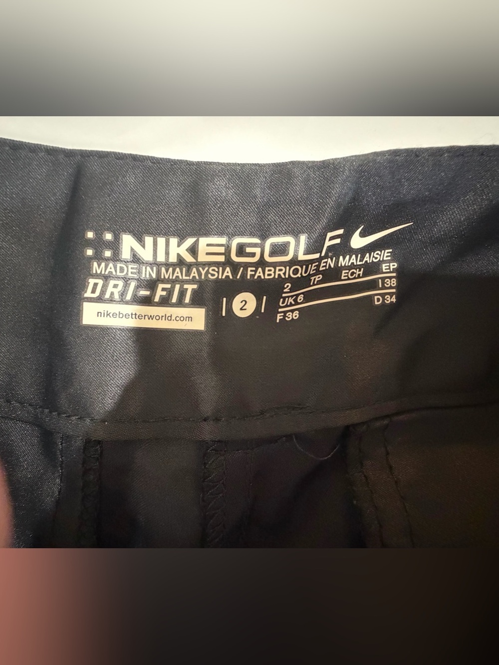 Nike Black Golf Dri-FIT Cropped Capri Pants Size 2 - Picture 5 of 11